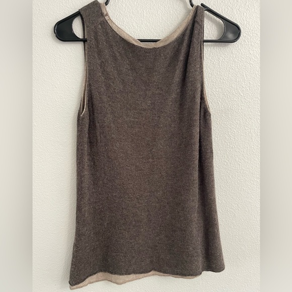 Eileen Fisher Wool Viscose Blend Scoop Neck Knit Tank Size PS Petite Small SOFT - Picture 6 of 8